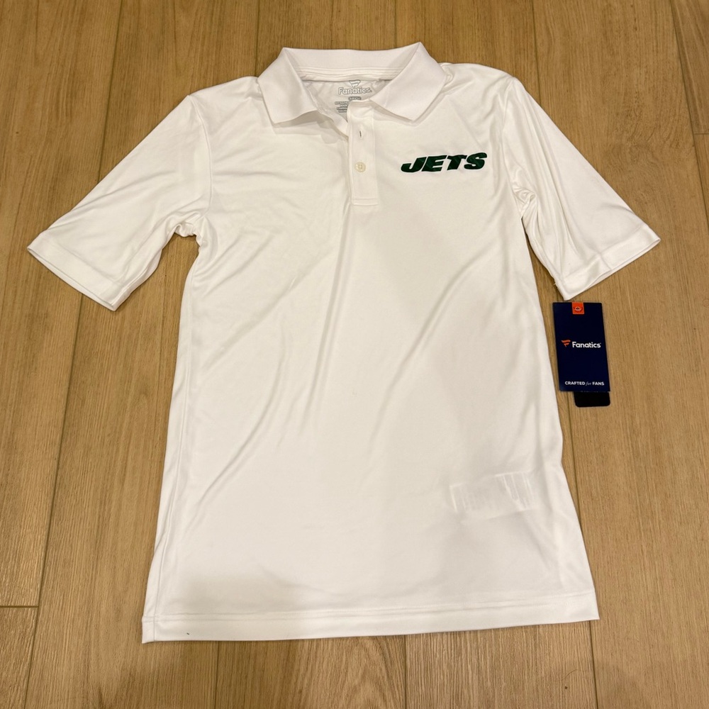 Men's New York Jets Fanatics White Lockup Polo
